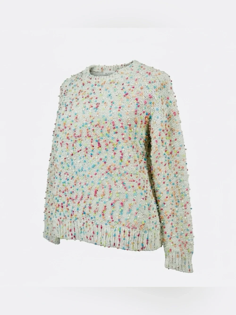 The Children’s Place Ivory Sweater with Multicolor Bobbles - Girls 10-12, New
